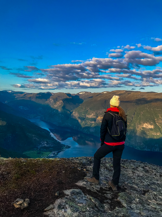 halfway summit on mt prest in aurland norway