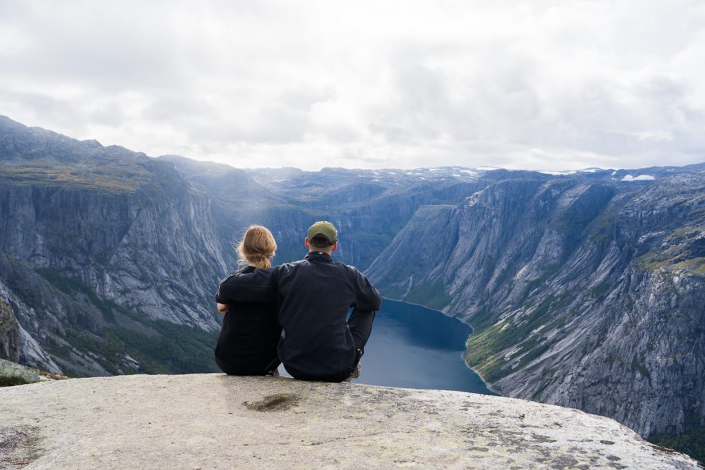 breathtaking view on trolltunga